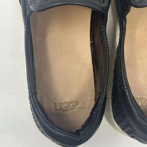 UGG women's CAS Glitter sneakers slip-on 10 stars sparkly black flats - Picture 7 of 9